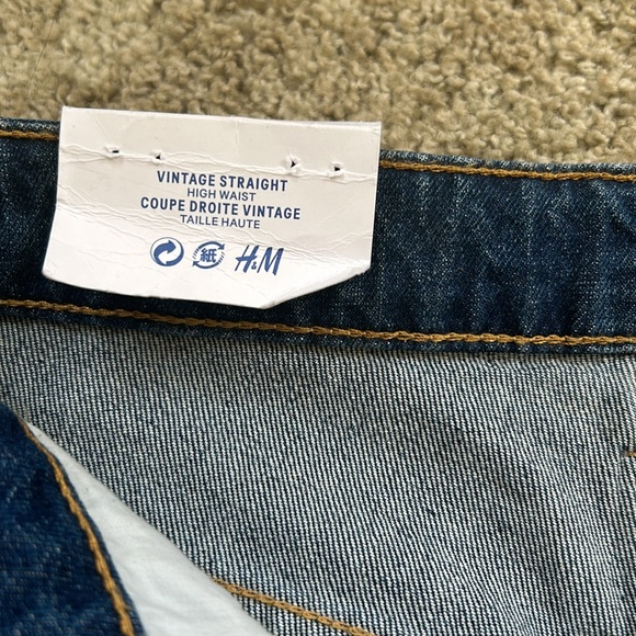 NWT H&M | Vintage Straight High Waist Jeans - Picture 7 of 10